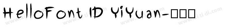 HelloFont ID YiYuan字体转换